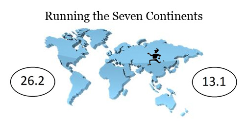 person running on the world